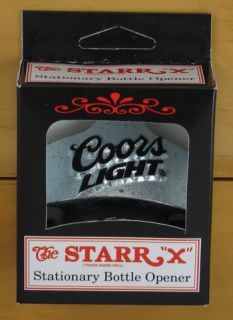 coors light beer metal wall mounted stationary bottle opener new in