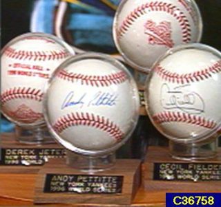Andy Pettitte 1996 Signed World Series AL Baseball —