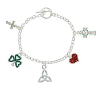 Killarney Crystal Charm Bracelet —