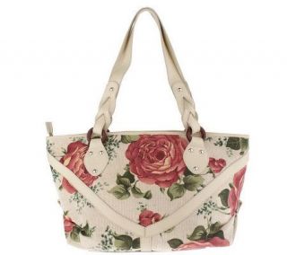 Stone Mountain Roseanne Floral Pattern Double Handle Tote —