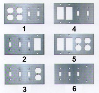 Gang Switch Duplex Decora Stainless Steel Cover Plate