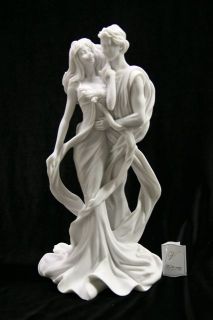 Romantic Roman Couple Statue Sculpture Marble Italy