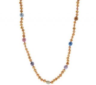 Honora Cultured Pearl Multi Colored Station 54 Necklace —
