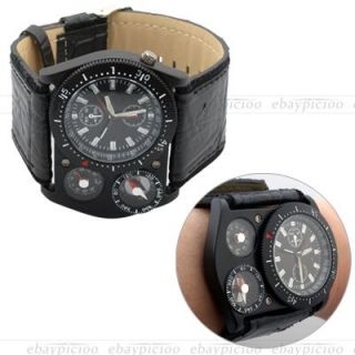 Military Army Compass Thermometer Outdoor Wrist Watch