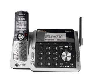 NEW AT T 2 Line Cordless Answering System with Dial in Base