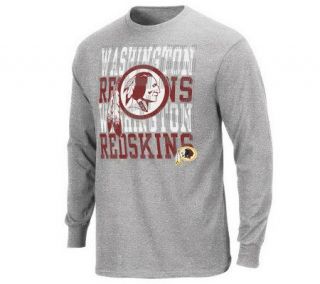 NFL Repeating Team Name Heather Grey Long Sleeved Crew Neck Tee
