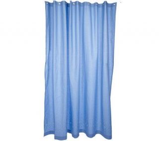 Isaac Mizrahi Live! Cotton Percale Eyelet Border Shower Curtain