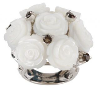 Ross Simons Sterling Carved Flower Cluster Bouquet Ring —