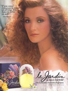 1985 Max Factor Le Jardin Jane Seymour Magazine Ad