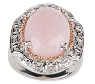 Ross Simons Sterling Bold Pink Opal Ring —