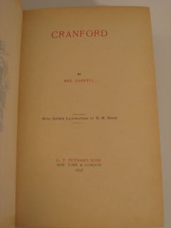 1898 Mrs Gaskell Cranford Illustrated