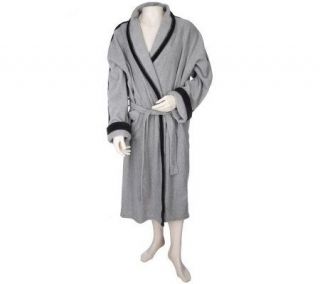 Stan Herman Mens Fleece Two tone Wrap Robe —