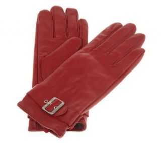 Bradley by Bradley Bayou Lamb Leather Gloves with Logo Buckle