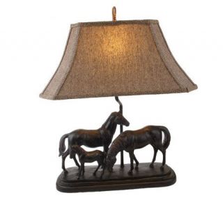 Horse Family Table Lamp by Valerie —
