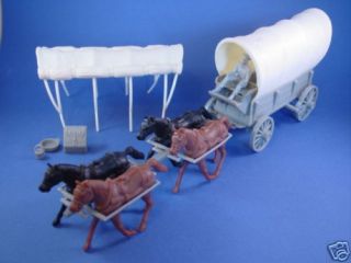 Marx Toy Soldiers Playset cts Conestoga Wagon Set