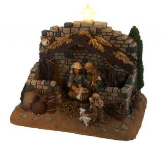 Hand painted Nativity with Recording by David Venable —