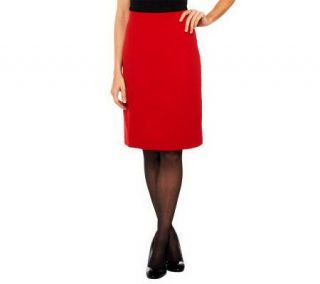 Joan Rivers Ponte Knit Slim Skirt —