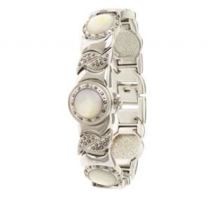 Lee Sands Mother of Pearl and Marcasite Watch —