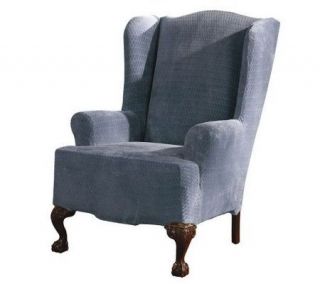 Sure Fit Stretch Royal Diamond Wing Chair Slipcover —