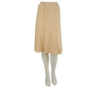 Susan Graver Lustra Knit Pull on 6 gore Skirt   A216943