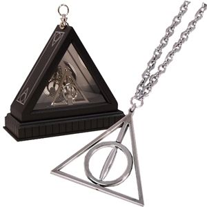HARRY POTTER DEATHLY HALLOWS XENOPHILIUS LOVEGOOD NECKLACE ROTATING