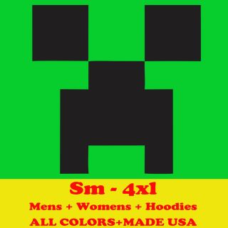 872 CREEPER FACE minecraft monster video game rave syfy MENS T SHIRT