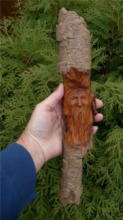 13 5 in COTTONWOOD CARVING SPIRIT WIZARD WISE MAN whimsy 520 made in