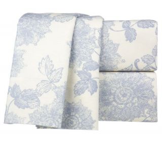 Northern Nights Lacey 100Cotton Queen Flannel Sheet Set —