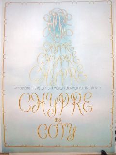 1947 Vintage Chypre de Coty Perfume Fragrance Color Ad