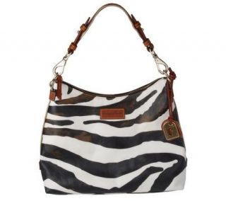 Dooney & Bourke Leather Zebra Juliette Hobo Bag —