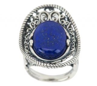 Carolyn Pollack Lapis Sterling Oval Ring —