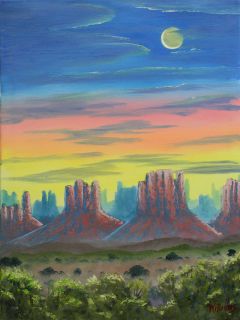 Arizona Monument Valley Oil Painting Original Plein Air