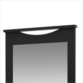 South Shore Maddox Cont Vertical Rectangular Pure Black Finish Mirror