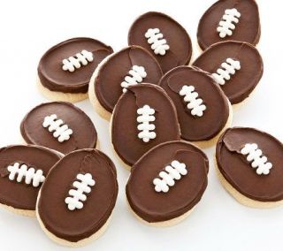 Cheryls 12 Buttercream Frosted Football ShapedCookies   M112684
