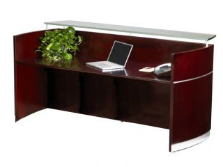 2pcs Glass Reception Executive Office Desk TF Nap R1