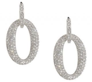 Nadri Pave Style Open Oval Drop Earrings —