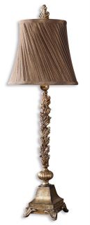 Laurent French Country Leaf Design Buffet Table Lamp Tuscan Old World