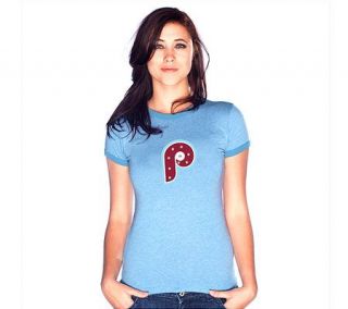 MLB Philadelphia Phillies Womens Cooperstown Ringer T shirt