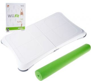 Nintendo Wii Fit Game and Accessory Kit with Mat & Balance Board