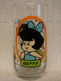 The Flintstones Kids Collectible Glass Betty Rubble 1986