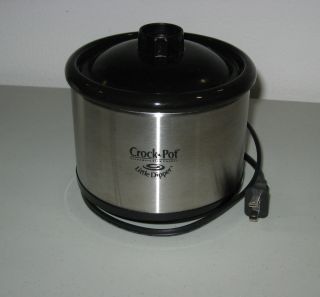 Rival Crock Pot Little Dipper 16oz. Stainless & Stoneware Slow Cooker