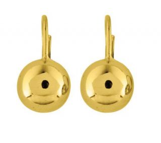 Polished Ball Lever Back Earrings, 14K YellowGold —
