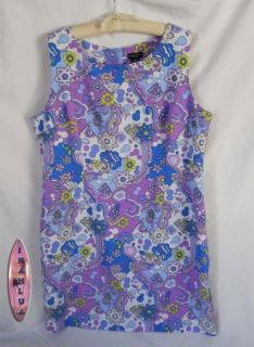 COURTENAY18W Poly Floral Mod Lilac Stretch Sleeveless Fitted Dress