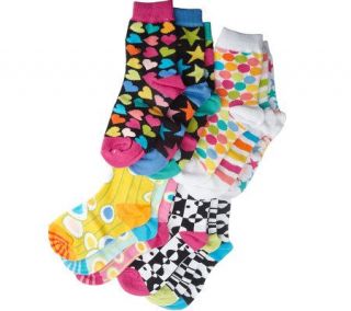 Little MissMatched CrazyCoordinate Dots & Stars Crew Sock Asst