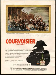 1959 print ad courvoisier cognac brandy of napoleon vintage