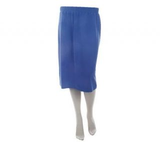 Susan Graver Lustra Knit Slim Skirt with Elastic Waistband   A79585