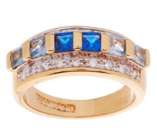 Jacqueline Kennedy Shades of the Sea Simulated Sapphire Ring   J156589