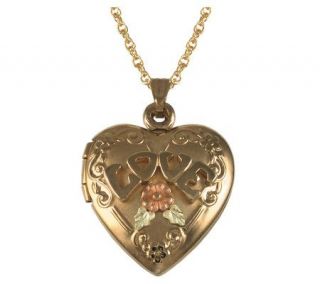 Black Hills Love Locket Necklace, 12K/14K Gold —