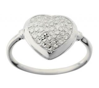 Diamond Cut Heart Ring 14K Gold —