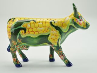 Cow Parade Corn on The Cow Figurine Ceramic Collectible Farm and